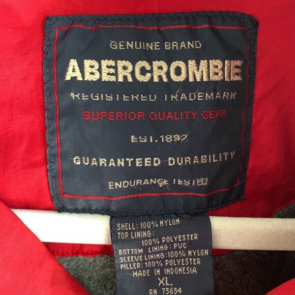Vintage Abercrombie Fleece Lined Windbreaker Anorak Jacket - Picture 6 of 7